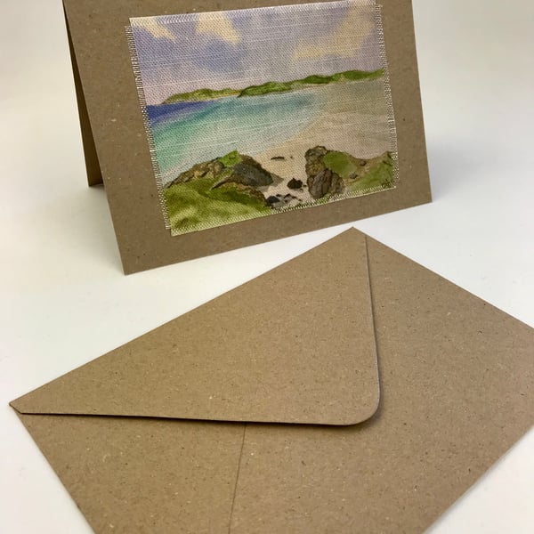 The Gower Watercolour Textile Greetings Card