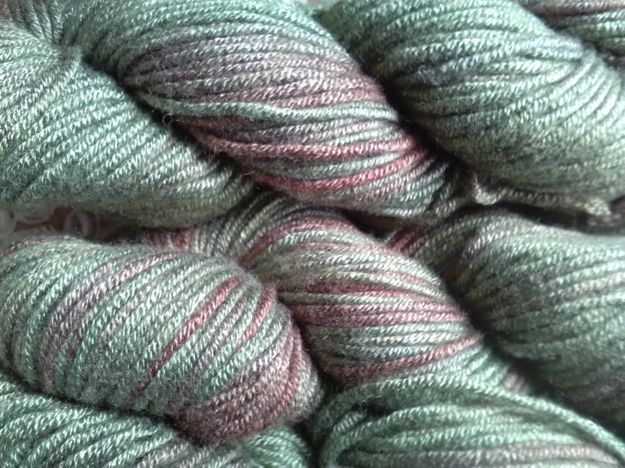 SPECIALS! 200g Hand-dyed  BAMBOO WOOL DK  Camouflage