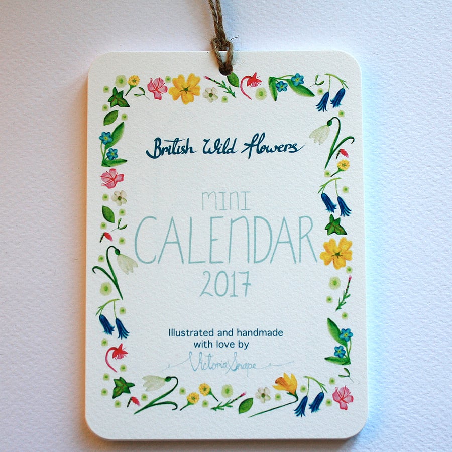 British Wildflowers 2017 calendar