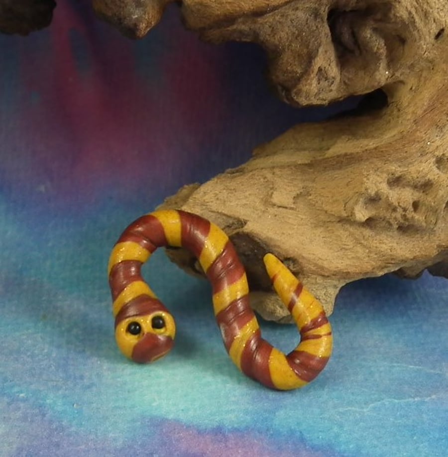 Spring Sale ... Tiny Snake OOAK Sculpt by artist Ann Galvin
