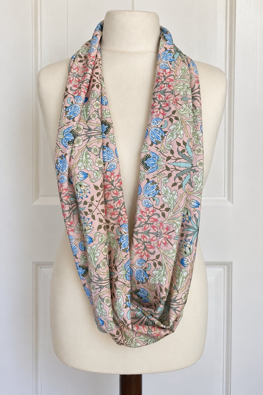 William Morris Hyacinth Infinity Scarf, 100% cotton 