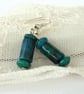 Chrysocolla blue-green earrings - Image 2