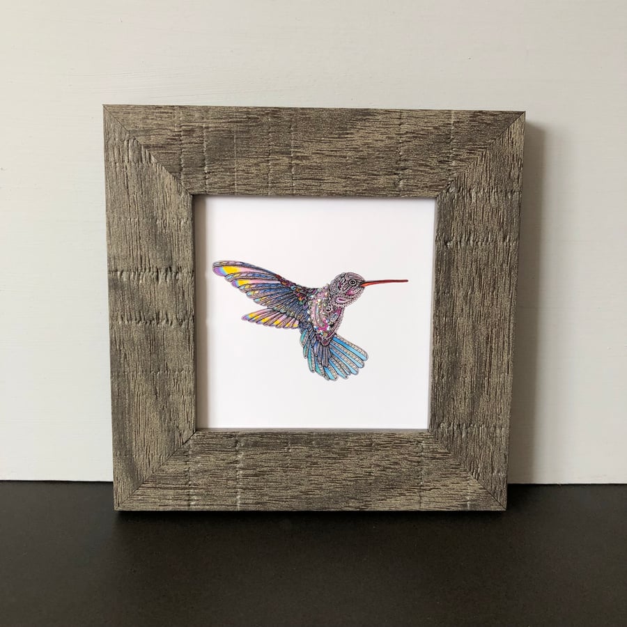 'Hummingbird' Mini Framed Print