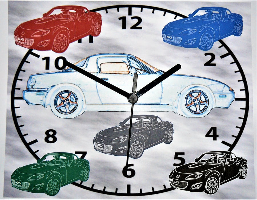 mx5 car wall hanging clock classic MX5 clock