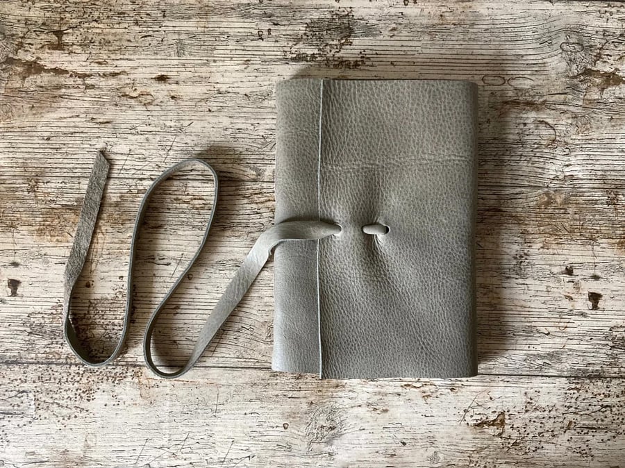 A5 Leather Cotton Rag Sketchbook, 8x6 Journal, Rustic Wrap Cover Art Book