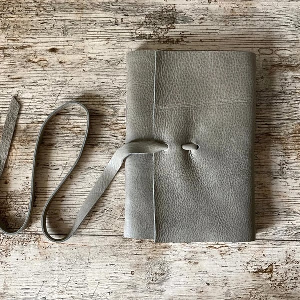 A5 Leather Cotton Rag Sketchbook, 8x6 Journal, Rustic Wrap Cover Art Book