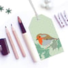 Robin & Holly Christmas Gift Tags - Eco Friendly, Compostable