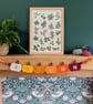 Felt Autumn Pumpkin Garland with Wool Felt Balls - Autumn Colours Gourd Bunting  - Image 2