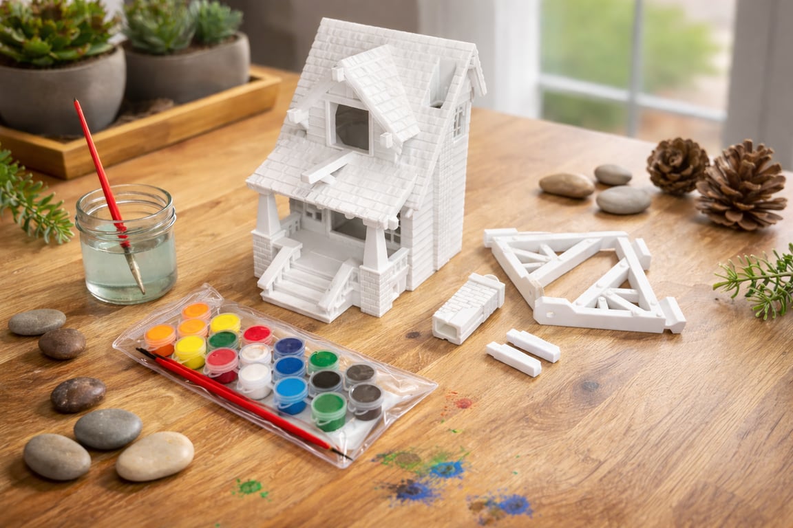 Paint-Your-Own Birdhouse kit - DIY craft kit 