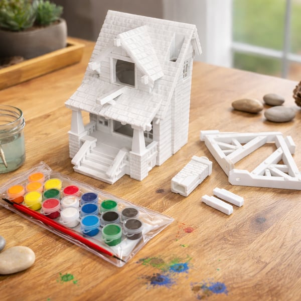 Paint-Your-Own Birdhouse kit - DIY craft kit 