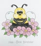 Flower Bee Card - Birthday Card - Bee Card - Image 3