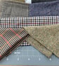 Tweed Fabric Bundle. Seventeen Pieces Approximately 15” Square. Craft Pack 820gm - Image 3
