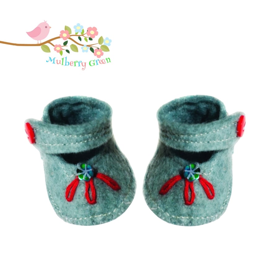 Reserved for Dianne - Turquoise Embroidered Shoes