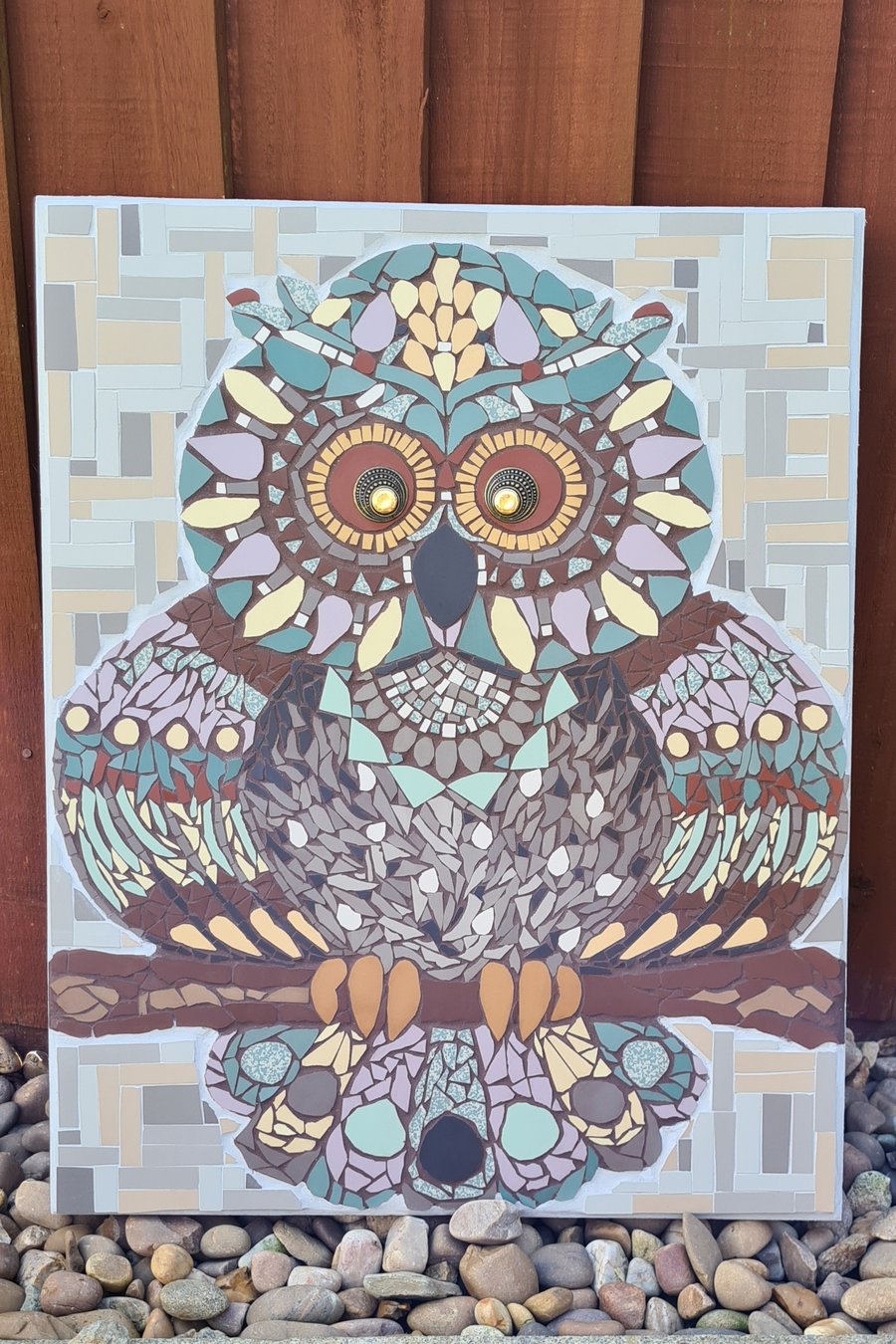Owl Mosaic wall hanging