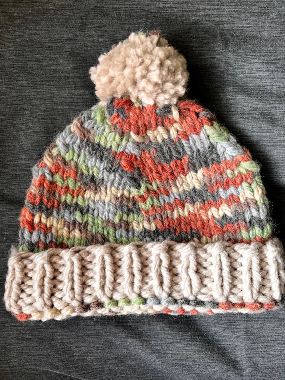 Super chunky beanie with Pom Pom 