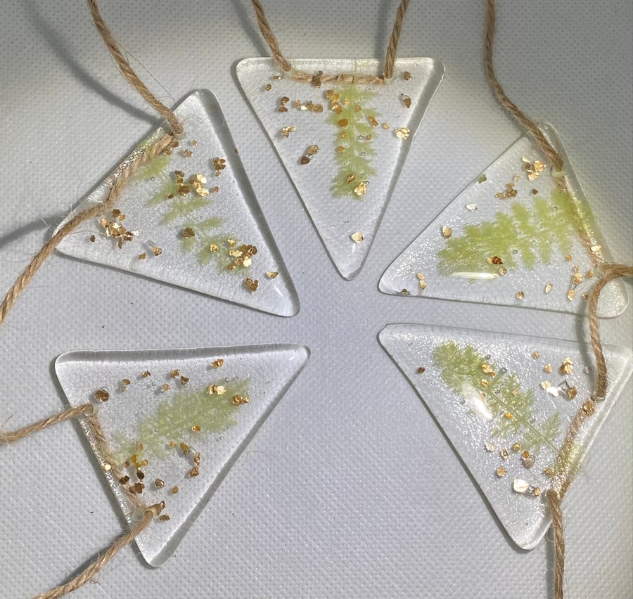 SALE ITEM!! Fused glass bunting