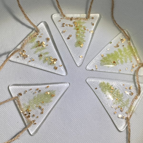 SALE ITEM!! Fused glass bunting