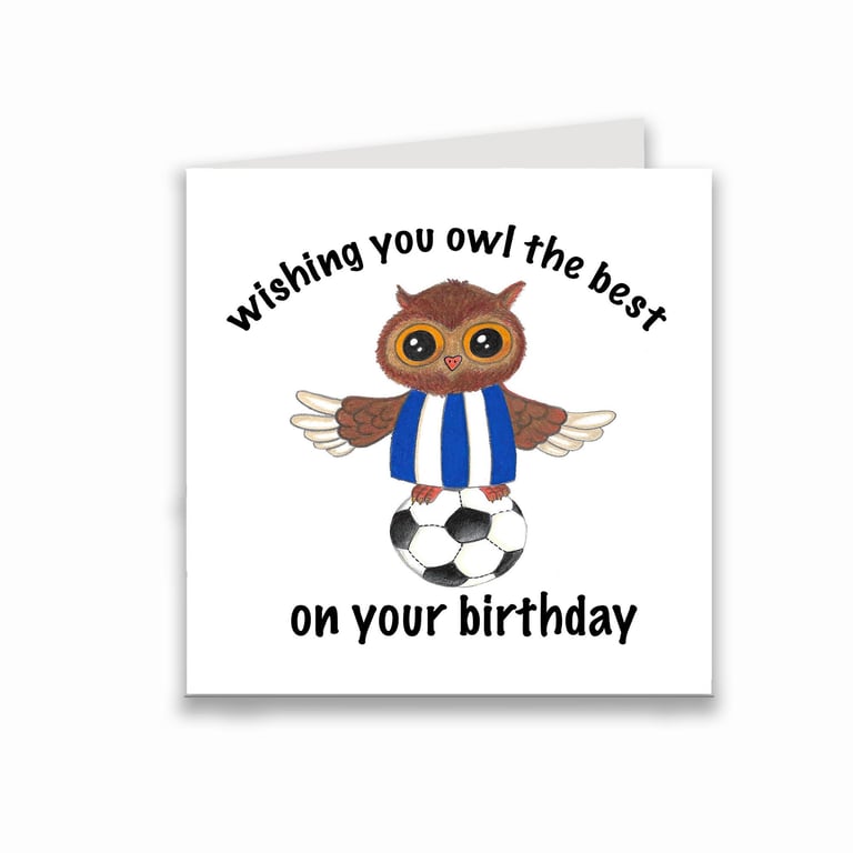 Sheffield Wednesday Owl birthday card