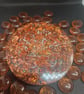 Beautiful round resin piece witrh gold arabic calligraphy ,golden flakes inside  - Image 3