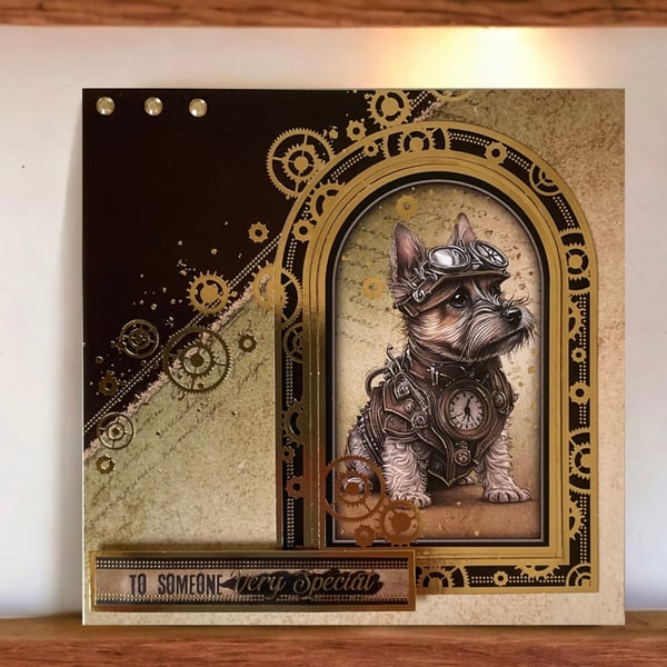Birthday Card. Special Occasion Card. For Him or Her. Steampunk Fantasy card.