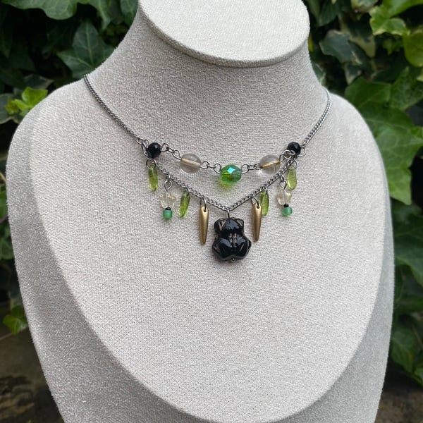 Witchy Frog Choker Necklace