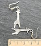 Giraffe earrings in sterling silver - Image 3