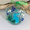 Fused glass hare suncatcher, nature lover gift, Mother’s Day