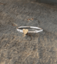 Sterling Silver GOLD Heart ring, Handmade Urban Jewellery