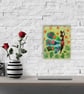 Abstract Butterfly Painting Surreal Insect Entomological Artwork 10 x 12" Canvas - Image 6
