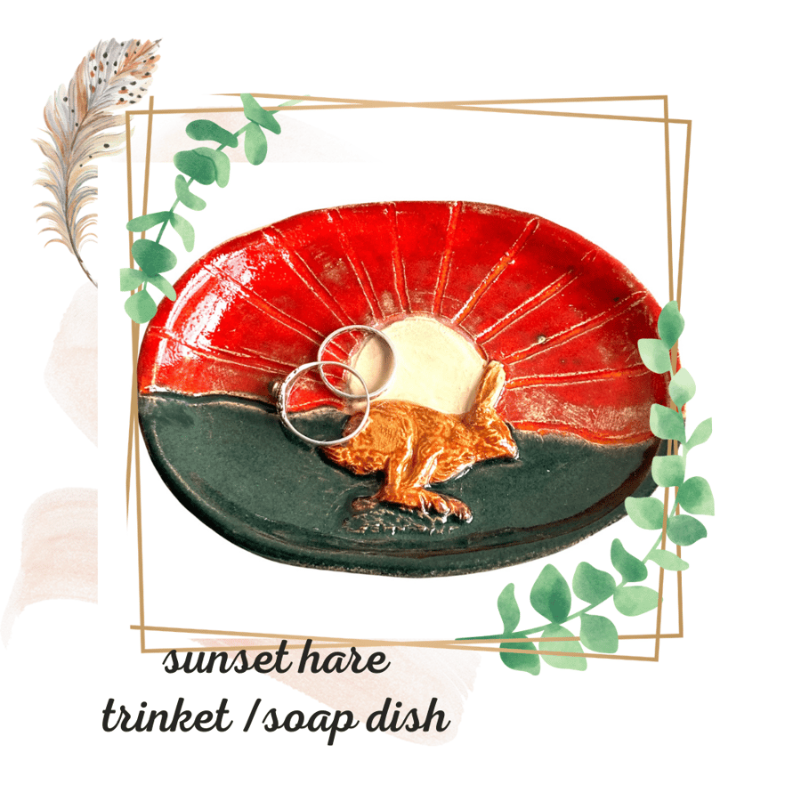 Hare Sunset soap or trinket dish