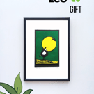 Handprinted ECO Linoprint Moon Birds Linocut Wall Art Handmade Print Nursery Gif