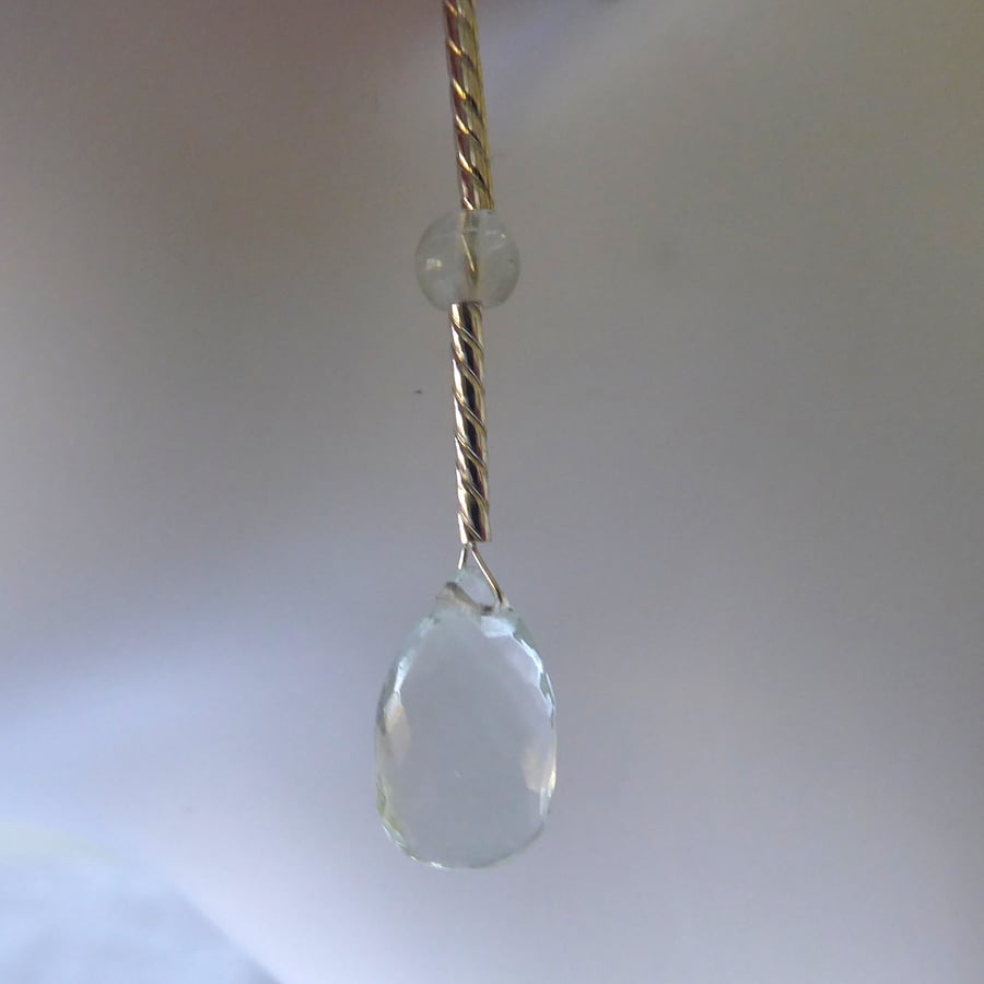 April Showers Earrings B with Fluorite and Sterling Silver 