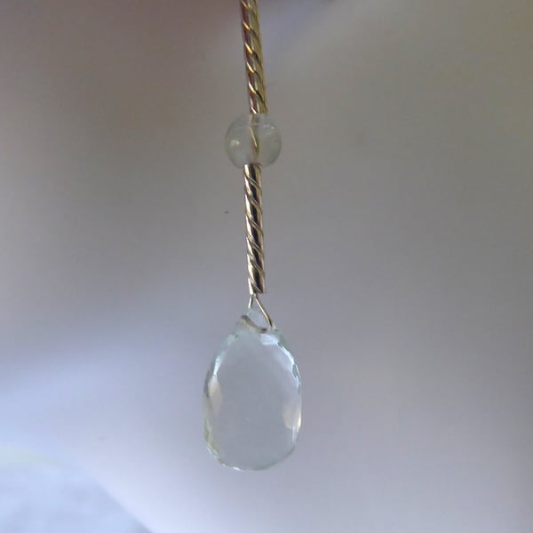 April Showers Earrings B with Fluorite and Sterling Silver 