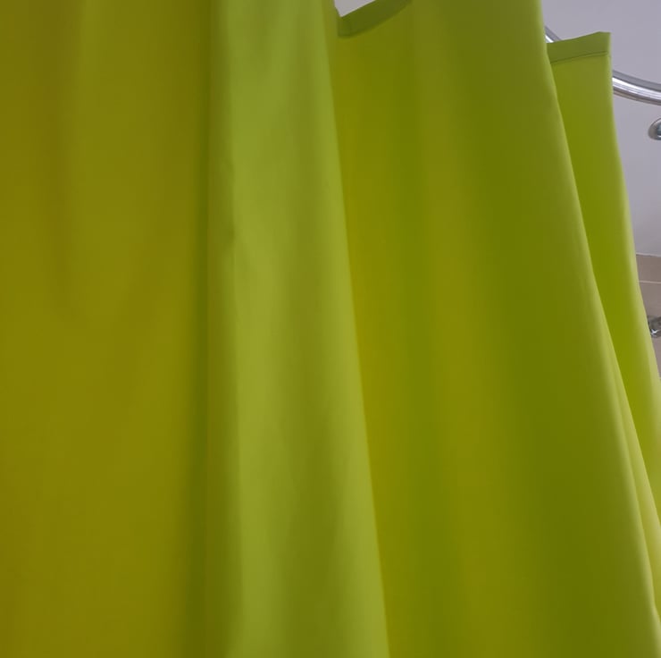 Lime Green Organic Cotton Shower Curtain, washa... Folksy