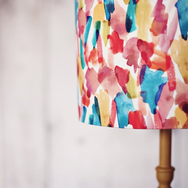 15cm Rainbow Lamp Shade Bright Cotton Fabric Lampshade