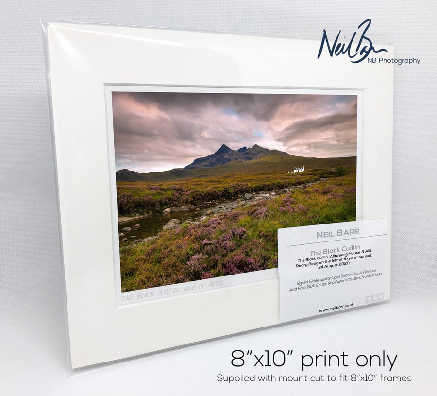The Black Cuillin from Sligachan, Isle of Skye - A5 (10" x 8") Unframed Print