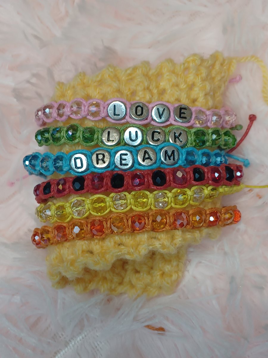 Handmade braided bead friendship bracelet set