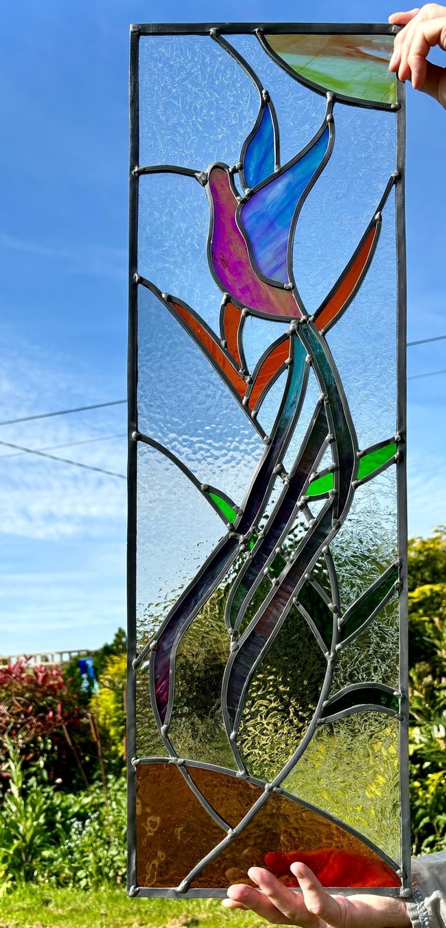 stained glass garden sculpture. NOW 25% OFF