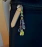 Citrine & Amethyst Gemstone Bag Charm, Scorpio, November Birthday Gift For Her - Image 2