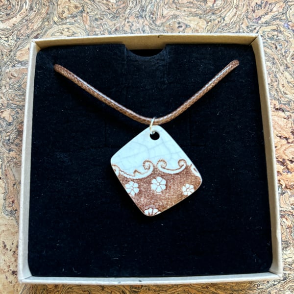 Handmade Ceramic Pendant, One of a Kind, Unique, or wall hanging