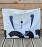 Large White Tote Bag made of upcycled Sailcloth - Beach Bag - Sail Bag - 
