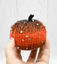 Hand Knitted Pumpkin with Sequins - Medium - Image 1