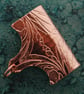 Art Deco Copper Pendant Bail - tube top bail with jump ring - handmade findings - Image 2