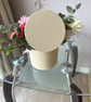 Small cream hatbox with flower arrangement  - Image 4