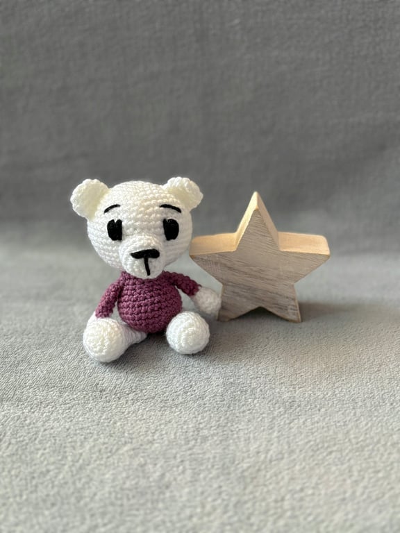 Crochet Polar Bear Plushie - CE Tested Polar Bear Soft Toy