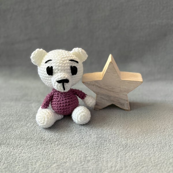 Crochet Polar Bear Plushie - CE Tested Polar Bear Soft Toy