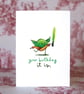 Cute Yoda Birthday Card - Image 2