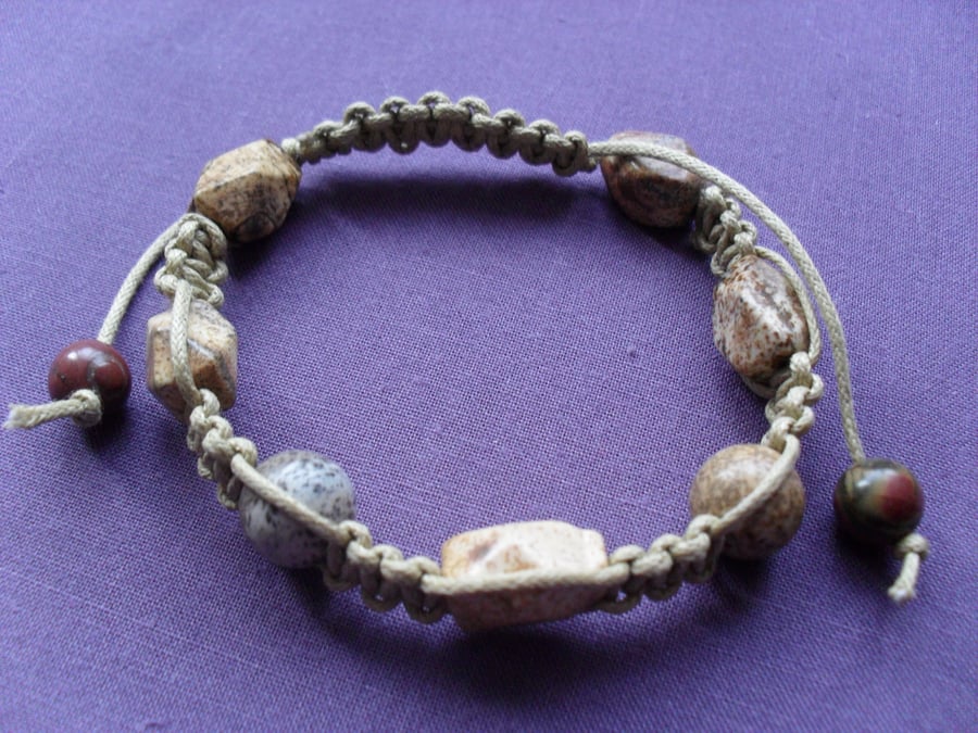 Jasper Macrame Bracelet