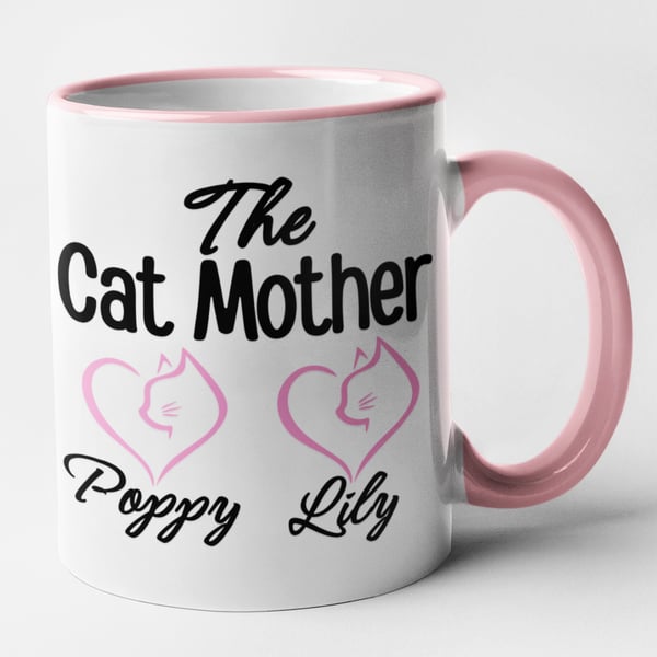 Personalised The CAT MOTHER  Mug - Fun Gift Present For cat owner