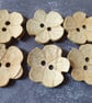 2" 50mm 80L Rare WHITE COCONUT FLOWER Buttons - Image 2
